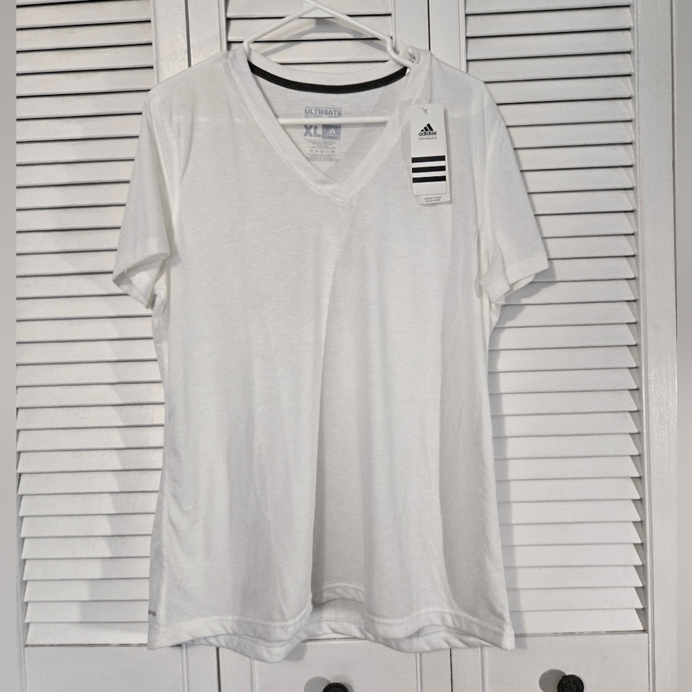 Adidas White Relaxed Short Sleeve T-Shirt